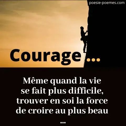 Seule la sérénité et la paix de l'esprit vous procurent le courage et l'énergie nécessaires pour aborder les circonstances de la vie
